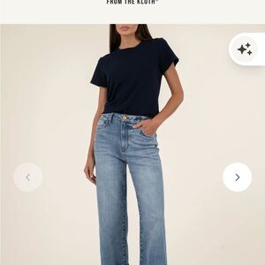 Kut from the Kloth Light Blue Sienna wide-leg high-rise straight leg Jeans